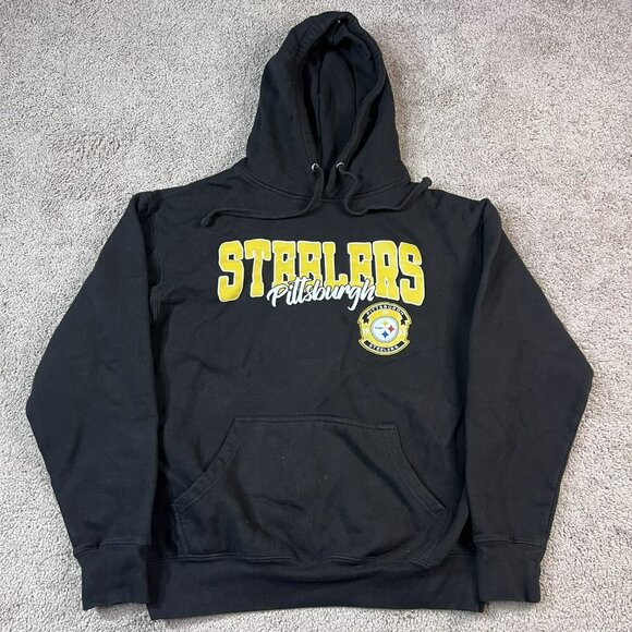 Starter Pittsburgh Steelers Hoodie Black Yellow Men's Size Medium - Picture 1 of 7